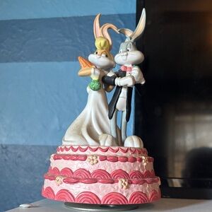Charming Cartoon Couple Wedding Cake Topper